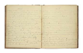 (CONNECTICUT.) Moore, Elizabeth Potter. Manuscript diary of an educated young Norwich woman.